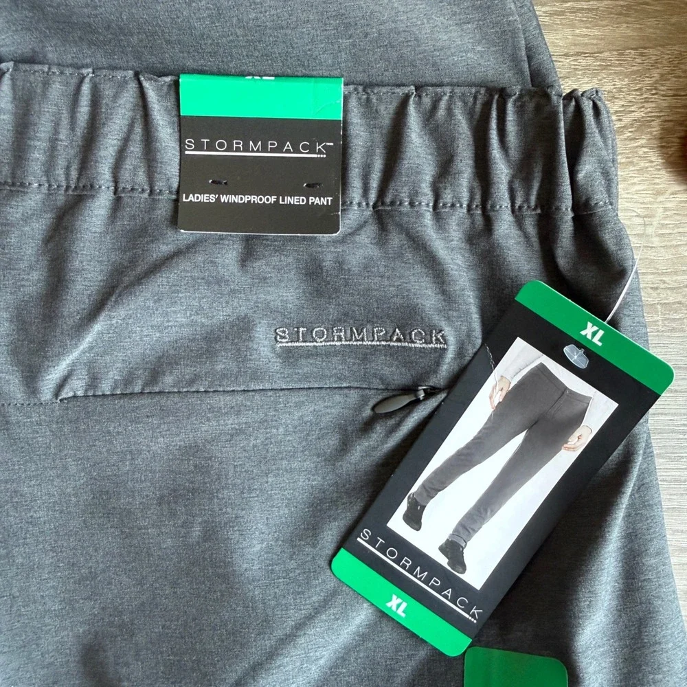 Stormpack Ladies Windproof Lined Pants Gray XL‎ Outdoor Fleece Lined Trousers